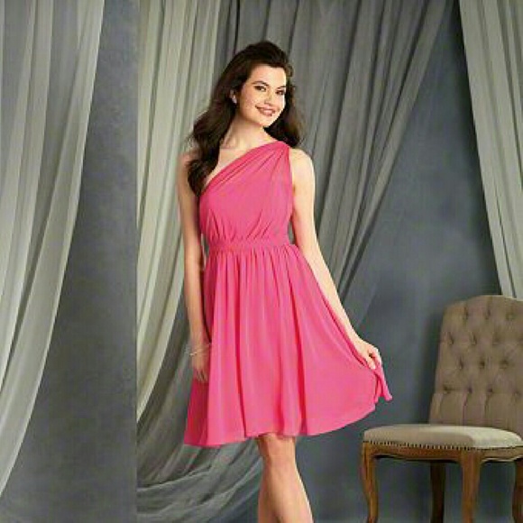 A-Line Skirt Short Bridesmaid Dress - Picture 2 of 2