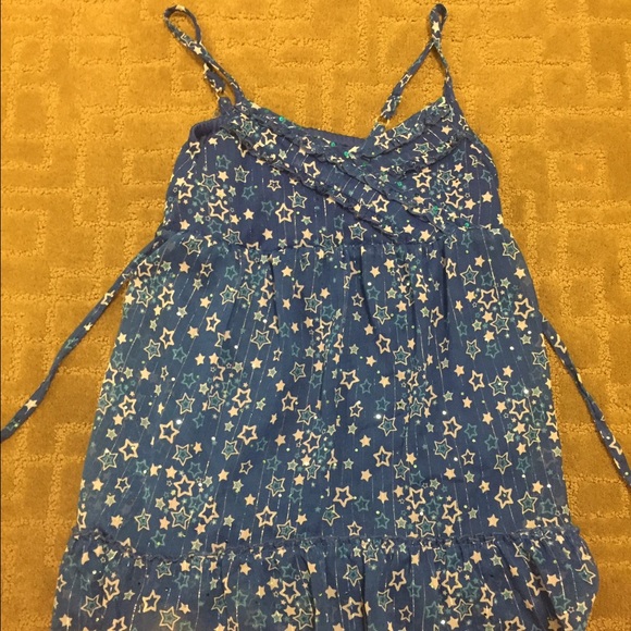 Blue star flowy top