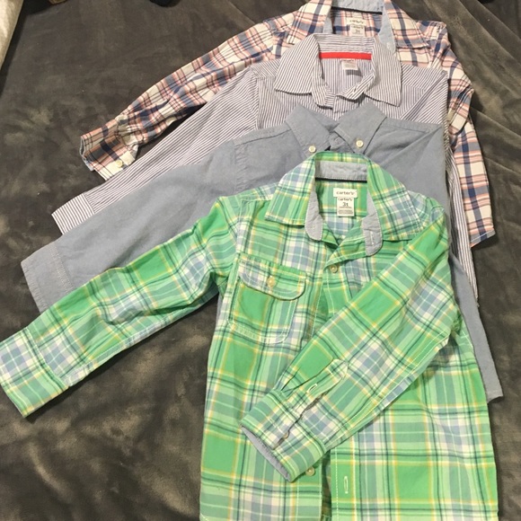 3T - Set of 4 Long Sleeve Button Up