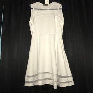 White mesh top and bottom dress