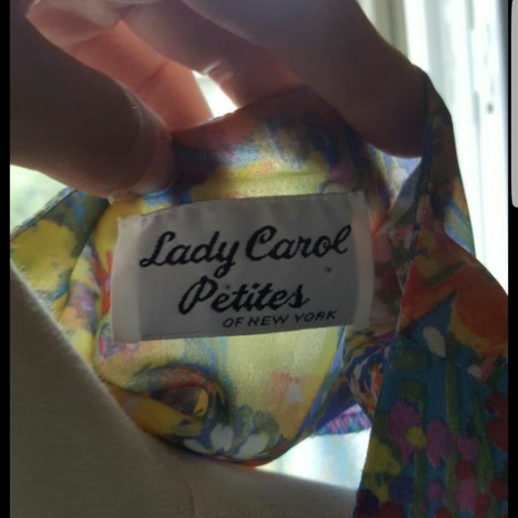 Vintage pleated watercolor gauzy dress. Medium - Picture 3 of 4