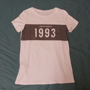 Unsexed White T-Shirt with Years