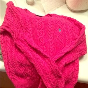 Polo sweater pink size 12