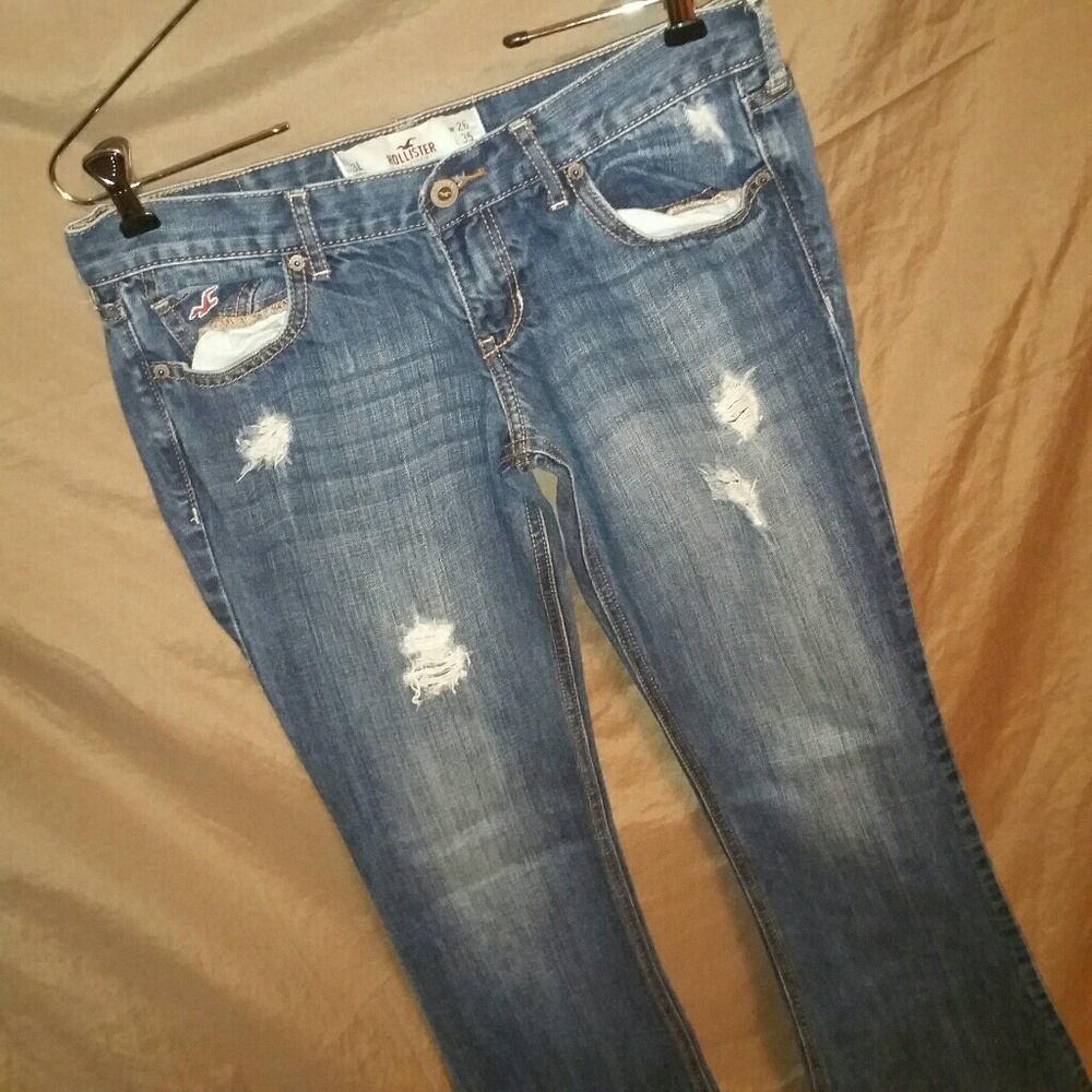 Hollister Distressed Flare Jeans - 3L
