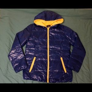 Royal blue/yellow winter jacket