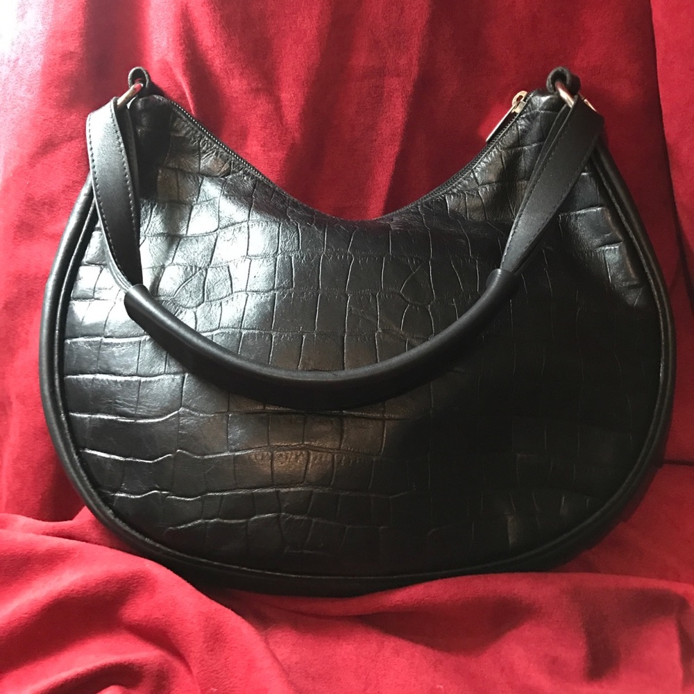 Maurizio Taiuti crock embossed leather hobo - Picture 2 of 8