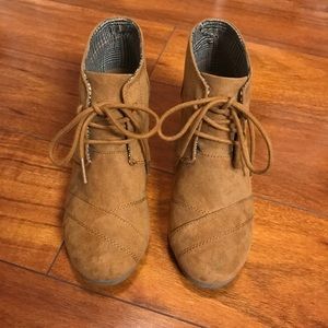 Wedge Booties | Khaki