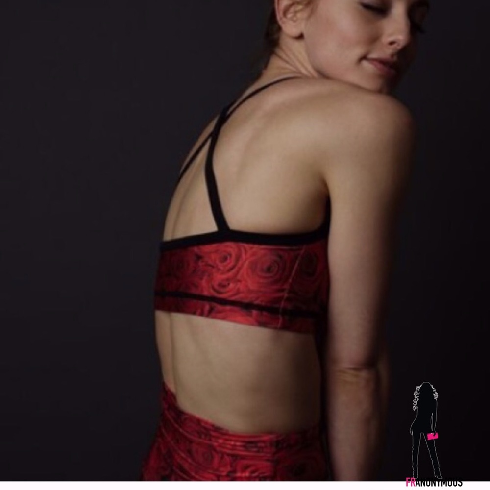 Emily Hsu Designs Red Roses Sports Bra - Picture 2 of 4