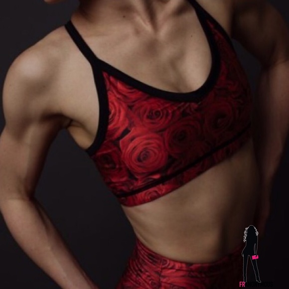 Emily Hsu Designs Red Roses Sports Bra - Picture 3 of 4