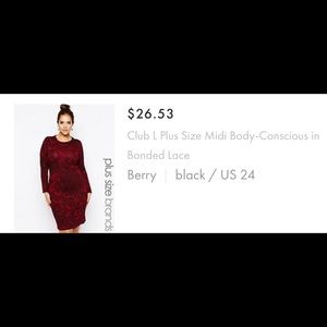 Club L Plus Sz Midi Dress