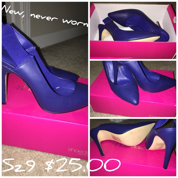 Blue Slingback Heel