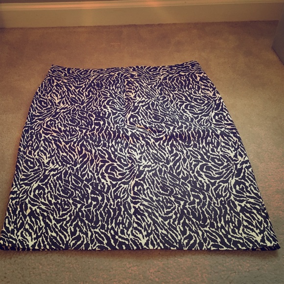 Ann Taylor Loft Animal Print Pencil Skirt