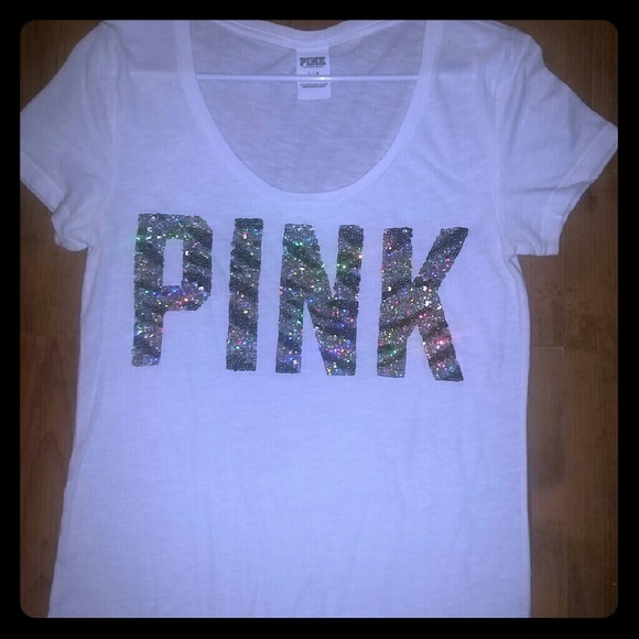 VS PINK BLING TIGER TEE