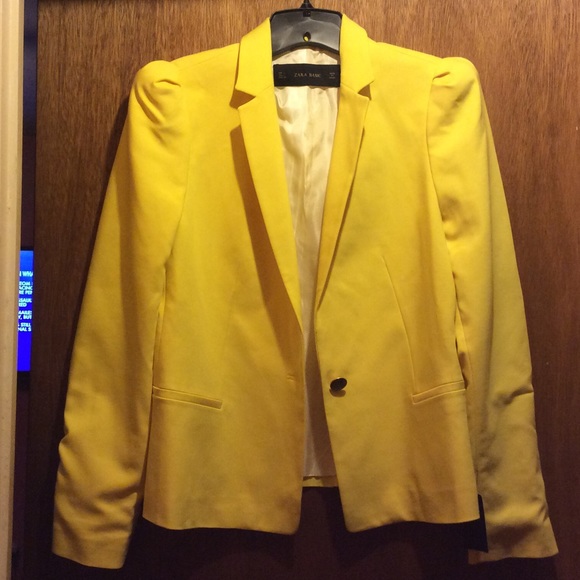 Zara Basic Yellow Blazer