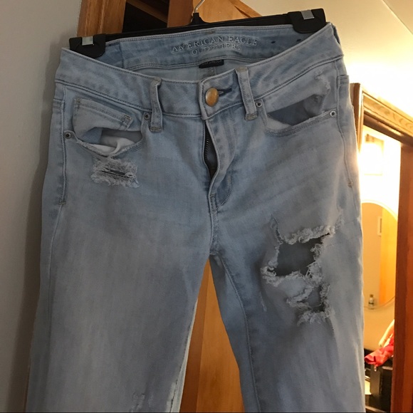 Distressed jeans