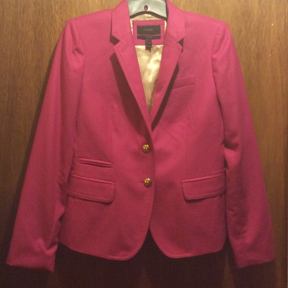 J Crew pink schoolboy blazer