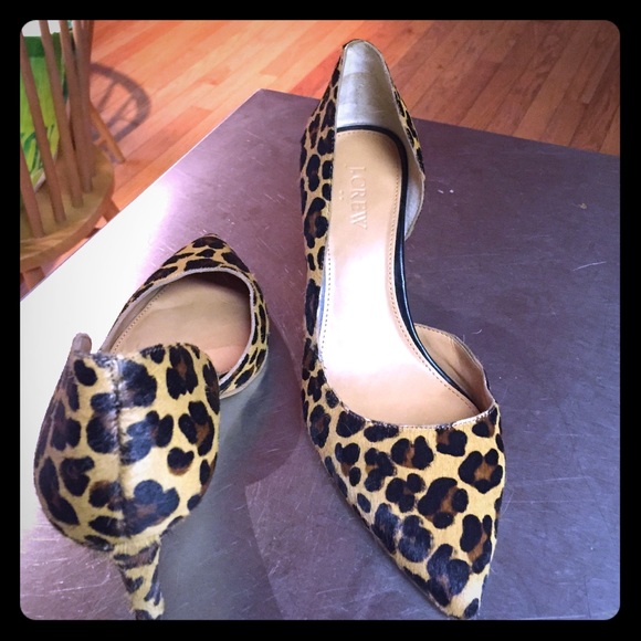 Jcrew leopard print heels