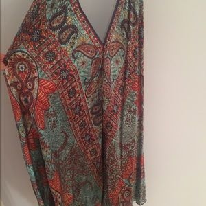 NARCISA LANG NWT SILK HALTER HANDKERCHIEF DRESS