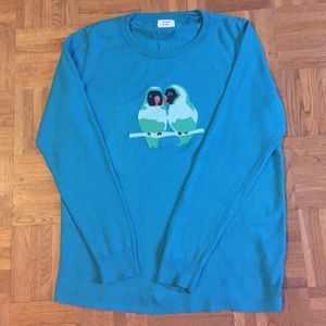 Large Crown and Ivy Bird Sweater