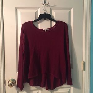 burgundy long sleeve sweater