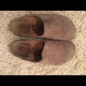 Birkenstocks taupe slip on size 37