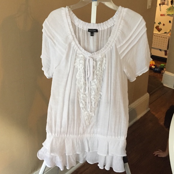 White Peasant Top