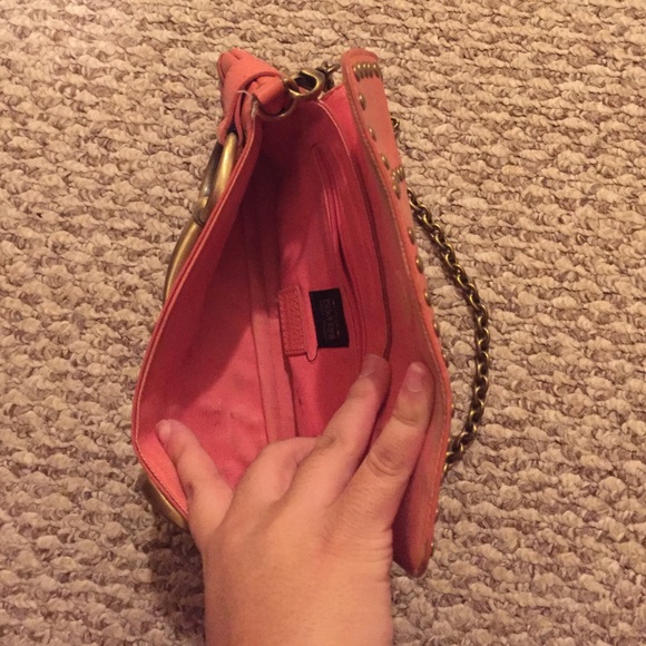 Genuine pink leather bag - Picture 3 of 4