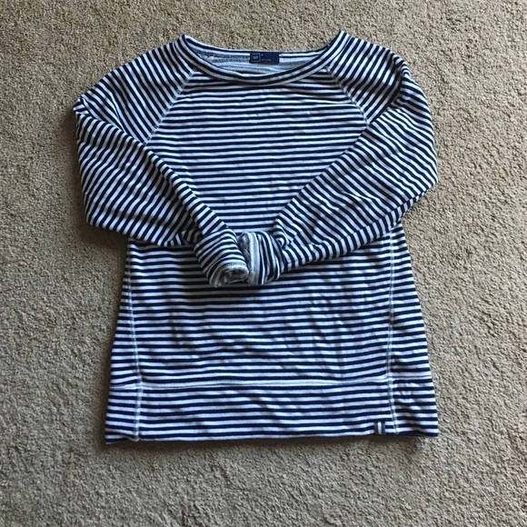 Navy and white striped GAP sweatshirt, size XS