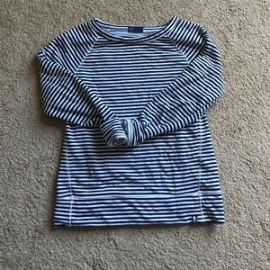 Navy and white striped GAP sweatshirt, size XS