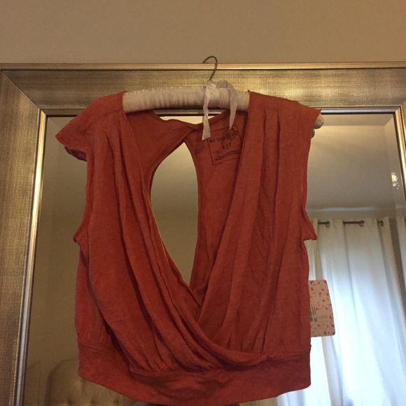 Orange free people tee