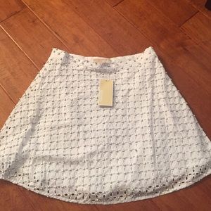 White Michael Kors eyelet Skirt