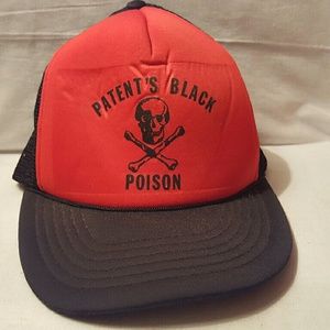 Red and Black Hat with adjustable size band