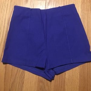 Blue high waisted shorts
