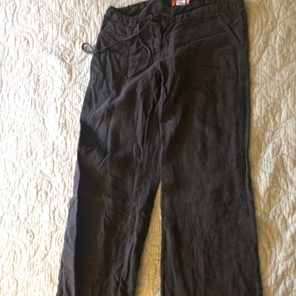 Brown linen pants