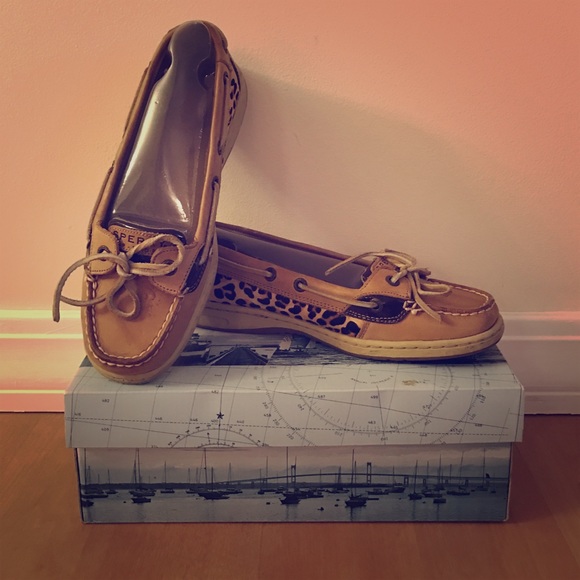 Sperry Topsider Angelfish Linen/Leopard Pony