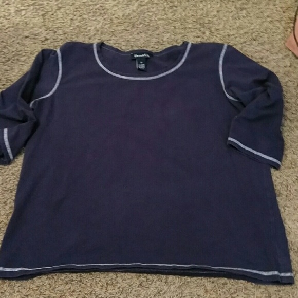 Awesome Navy Blue Cotton Top