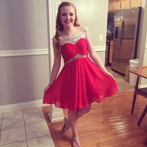 Red hoco/formal dress