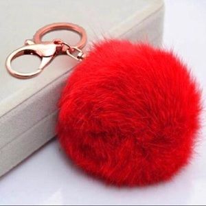 Pom Pom Fur Keychain