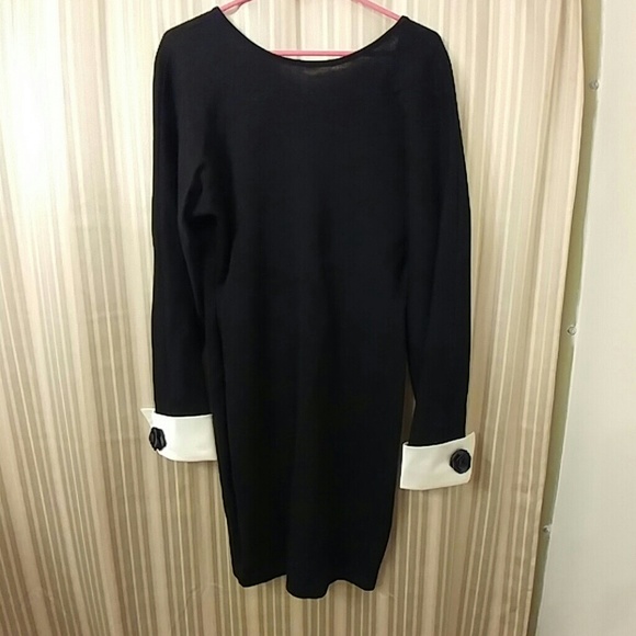 Black and Satin white Cocktail Dress