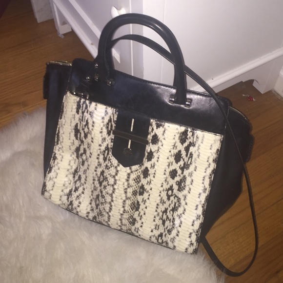 Authentic MILLY snakeskin print bag