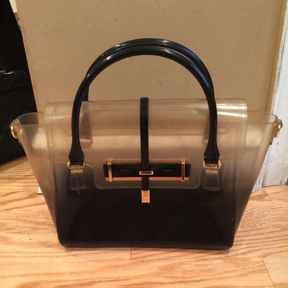 Vince Camuto Ombré Jelly Black Satchel
