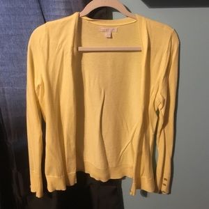 Yellow cardigan
