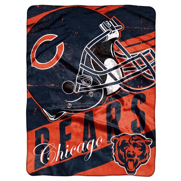 CHICAGO BEARS MICRO RASCHEL THROW BLANKET NEW