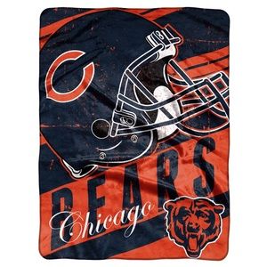 CHICAGO BEARS MICRO RASCHEL THROW BLANKET NEW