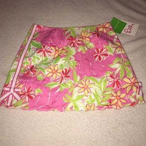 NWT Girls Lilly Pulitzer scalloped skort size 12