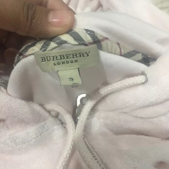 Pink cotton blend Burberry hoodie