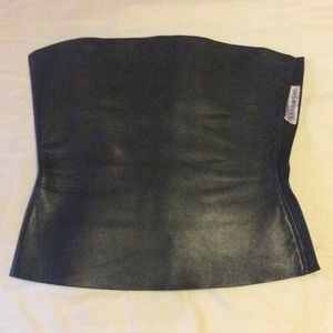 Black Leather Yves Saint Laurent Corset