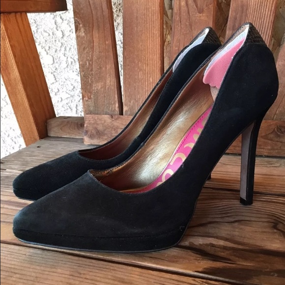 Sam Edelman black high heels platform pumps 5.5 M