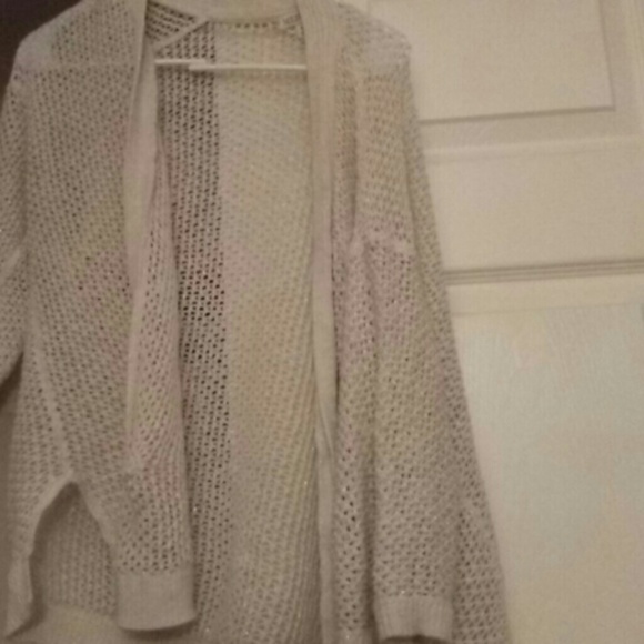 Sparkly creme colored cardigan