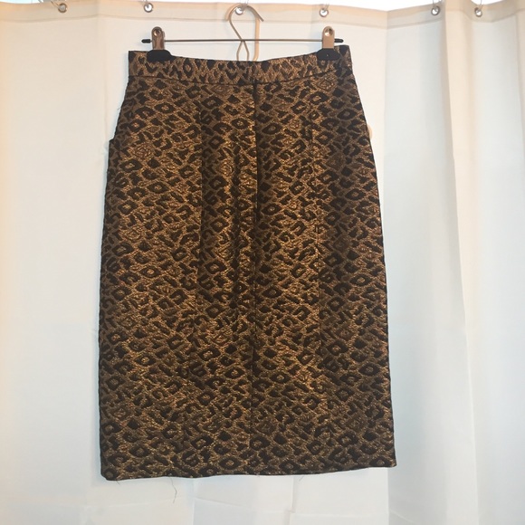 🎉host pick🎉 SOLD Tibi gold &black sz 6 pencil skirt - Picture 2 of 4